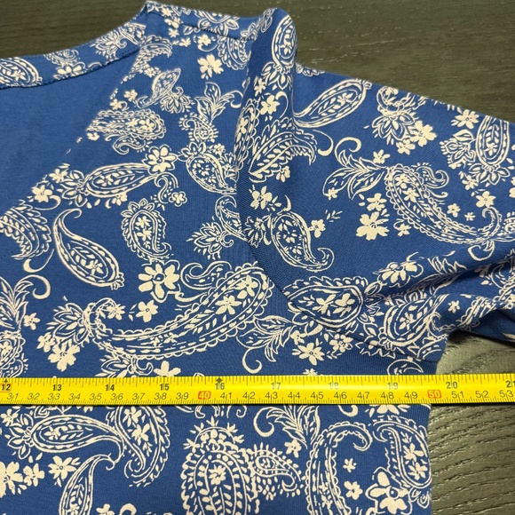 J Jill Pima Cotton 3/4 Sleeve V-Neck Tee Size M petite - Picture 4 of 8